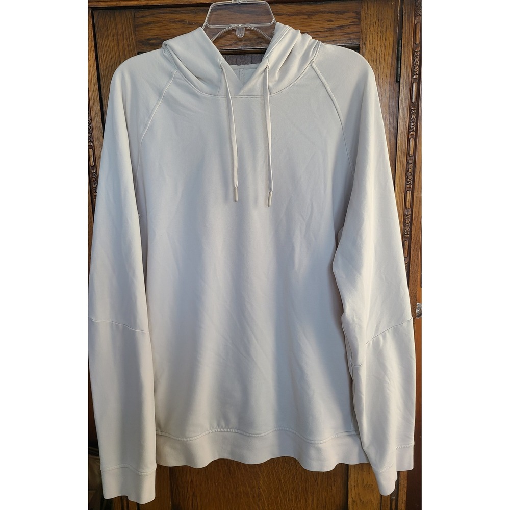 Lululemon City Sweat Pullover Hoodie Mens XL Ivory Bone French Terry Raglan